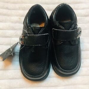 Black Leather Kids School Shoes Dress Shoe Toddler Baby Boys Size 5